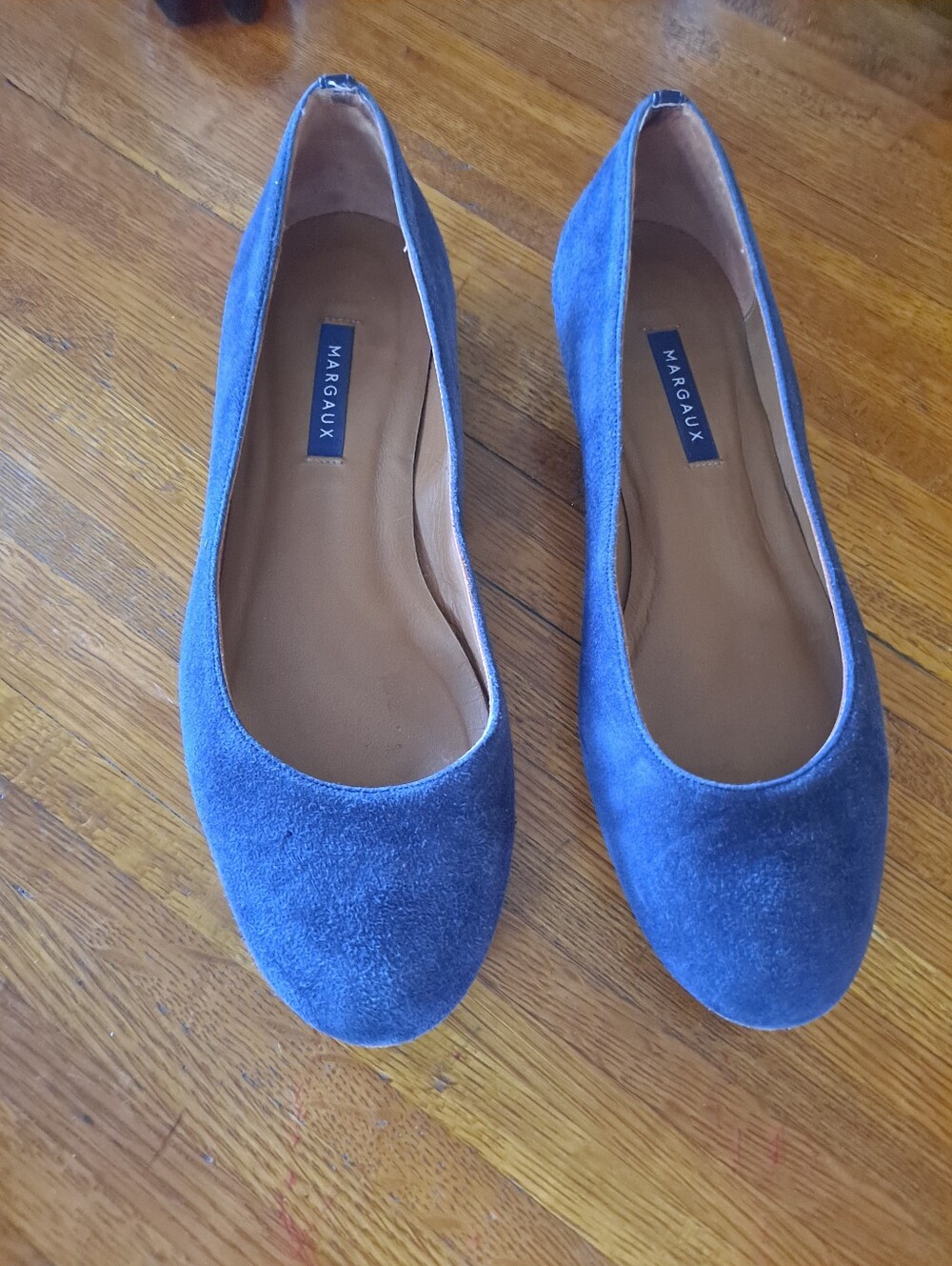 Margaux Navy Suede Ballet Flats
